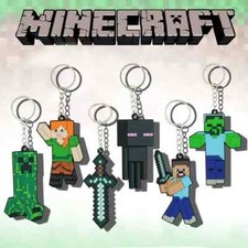 Minecraft Keyring Offical License Gift Creeper Steve Enderman New Free Post UK