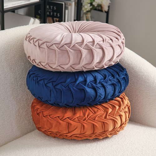 Velvet pleated floor cushion - floor,