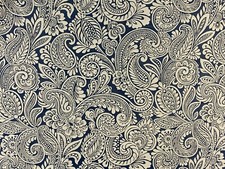 MANUEL CANOVAS FABRIC DESIGN "Claudia" 3 METRES INDIGO WOVEN DESIGN