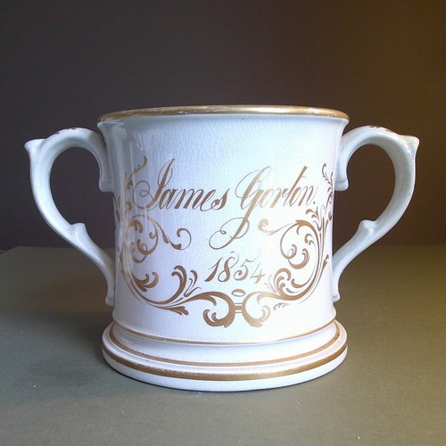 Antique pearlware frog mug - frog, /