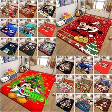 Mickey Minnie Mouse Christmas Carpets Anti-Slip Floor Rugs Mat Doormat Xmas Gift