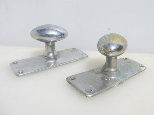 Antique chromed brass door - brass,