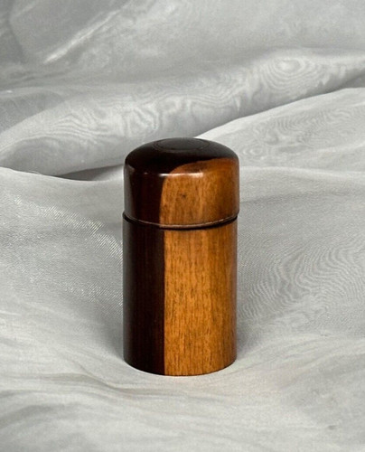 Turned wood inkwell victorian - inkwell,