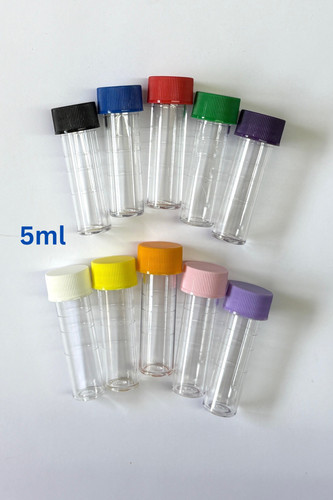 5ml plastic test - , vials