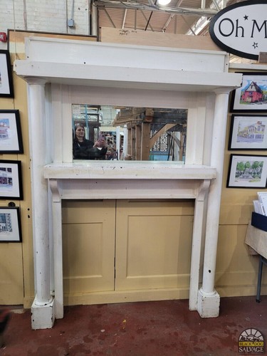Mantel with overmantle and - overmantle,