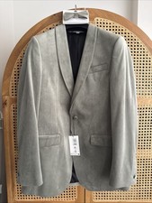 M&S Velvet Blazer Jacket Sage
