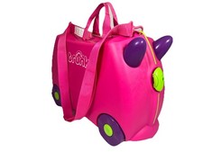 Trunki Trixie Pink Suitcase Ride On Pull Along With Original Long Strap and Key