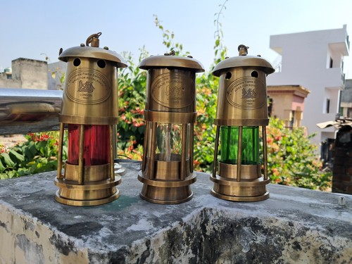 Antique brass oil lamp - antique,