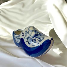 Vintage Delft Blue Hand-Painted Ceramic Shoe (1960s–70s, Holland)