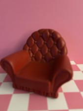 Sindy Red Vinyl Vintage Pedigrees 1980s Arm Chair Dolls Furniture
