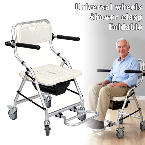 Foldable wheeled commode chair - foldable,