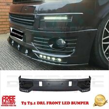 VW SPORTLINE DRL FRONT BUMPER SPLITTER STYLE LOWER SPOILER 2010 FOR VW T5 T5.1