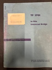 MARCONI TF2701 IN SITU UNIVERSAL BRIDGE MANUAL