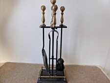 Brass and Iron Fire Place Set
