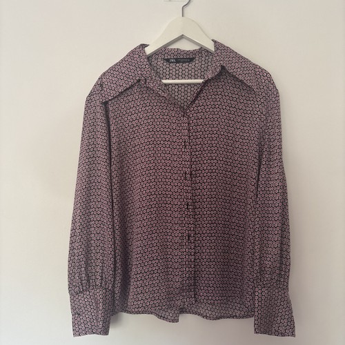 Zara floral silky shirt size - floral, m