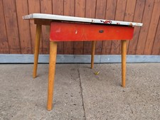 50s Table Vintage Kidney Table Desk Rockabilly Retro Kids Table 50s