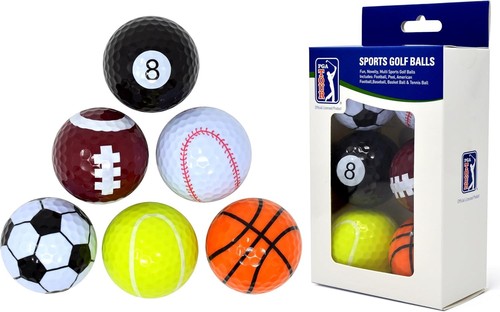Colorful pack golf balls - 6-pack,