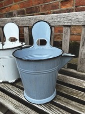 Vintage Milk Jug Pail Enamel