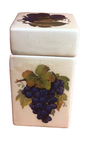 Vintage crown devon square pot - vintage,