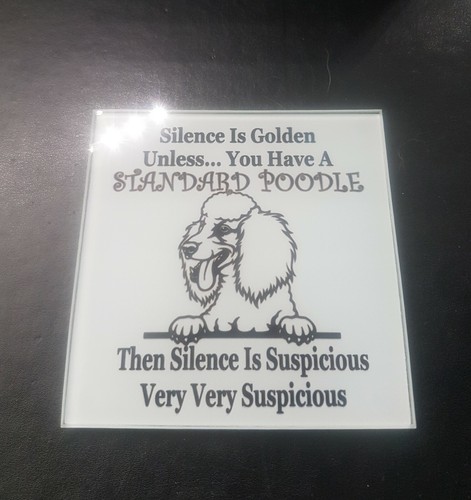 Standard poodle owners glass - standard,