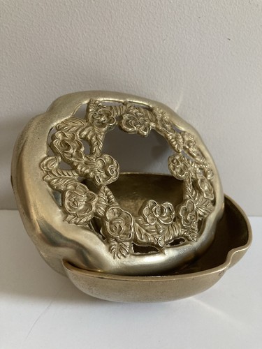Brass vintage trinket - trinket, box