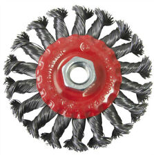 4" Heavy Duty Twist Knot Wire Brush Wheel for 100mm Angle Grinder Rust Remover