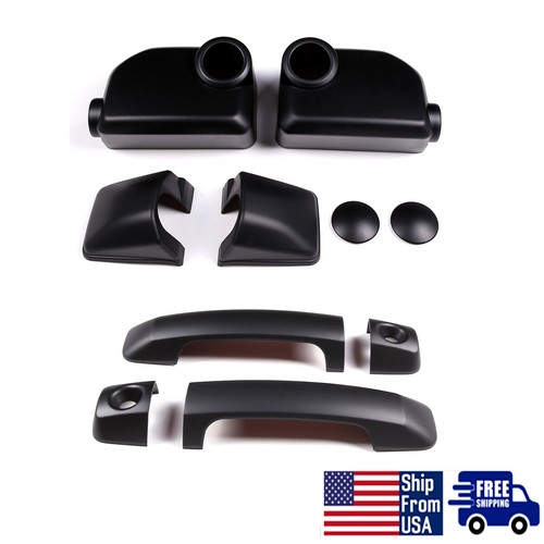 Matte black mirror covers - matte,