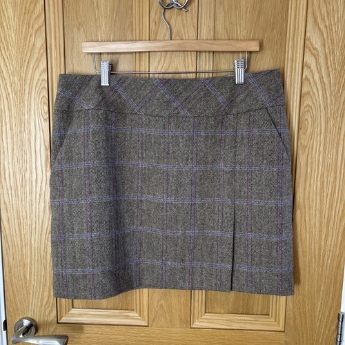 Dubarry tweed check skirt size - tweed,