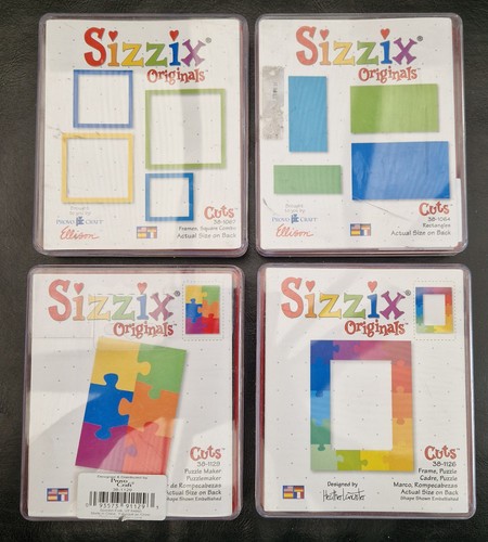 Four sizzix original red dies - sizzix,