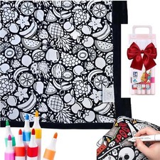 DIY Coloring Blanket with Markers -Color Your Own Blankets Cozy Home Decor Ideal