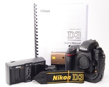 Nikon D3 12.1MP Digital SLR DSLR Camera - Black (Body Only) ***Mint 975 shots***