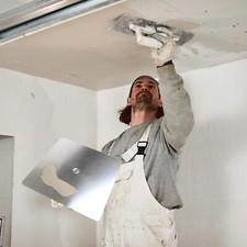 NEW 12 INCH ALUMINIUM PLASTERING HAWK ROUNDED CORNERS HAND TOOLS DIY HANDLE 