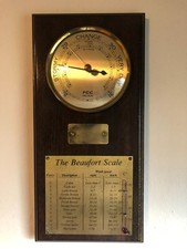 FCC Precision Barometer With Brass display Beaufort Scale and Thermometer
