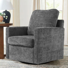 Swivel Cuddle Chair Chenille Fabric Rotating Accent  Armchair Lounge Single Sofa