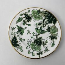 Coalport Cathay Pattern Saucer 1970s Bread & Butter Plate Green Gold Rim 6”