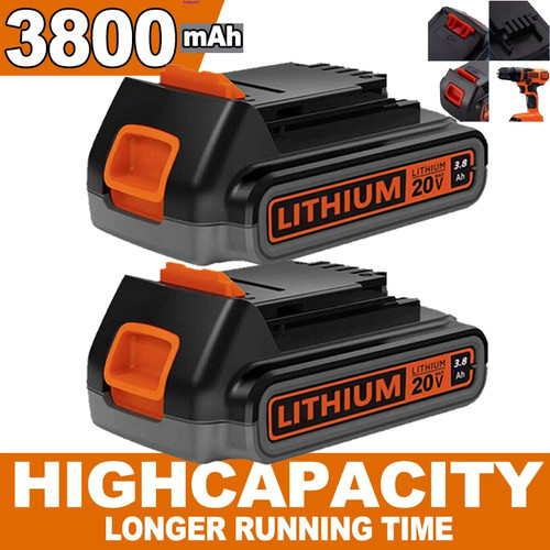 2pack for black decker lbxr20 - 2pack, black+decker