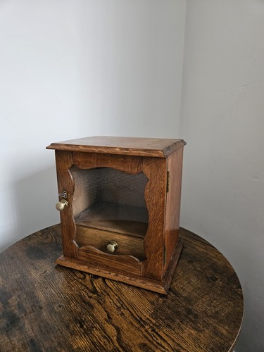 Edwardian oak smokers cabnet - oak,
