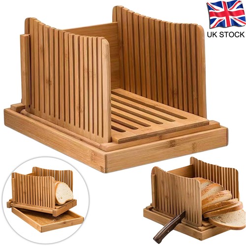 Bamboo bread slicer - bread, guide