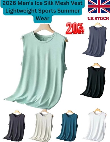 Men ice silk mesh vest - ice,