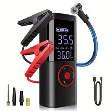 8000MAH 4in1 Car Jump Starter With Air Compressor 150PSI Power Bank Flash Light