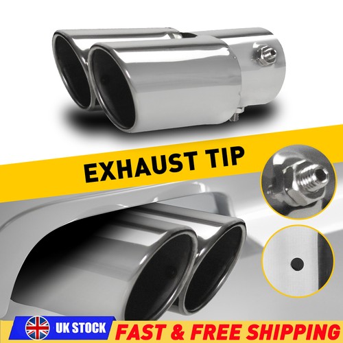Clamp twin exhaust tip - clamp-on,