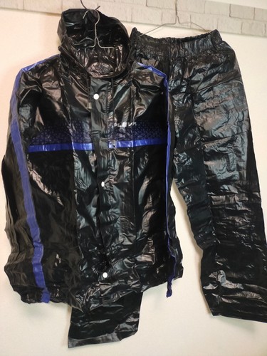 Black with blue stripe jacket