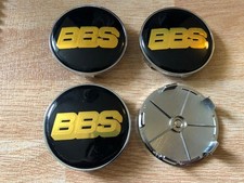 4x BBS 68mm Alloy Wheel Hub Centre Caps Cap Brand New Black Gold