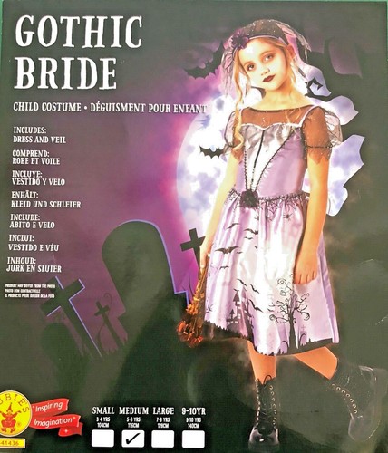 Girls gothic bride costume - girls,