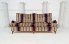 Duresta Lansdowne 3 Seater Purple Beige Grey Stripe Howard Sofa - RRP £5,300