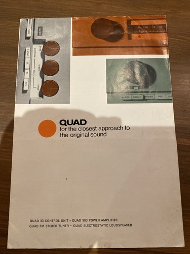 Quad amplifier leaflet - quad,