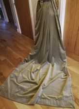 Chunky FRENCH GREY / GREEN Cotton Velvet DOOR CURTAIN 50 x 90 Lined