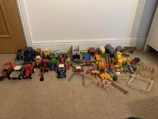 Huge Bundle Of Kids Farmyard Toys- Tractors Machines Hay Bales