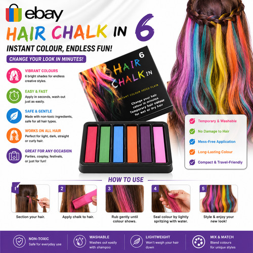 Hair chalk temporary dye - temporary,