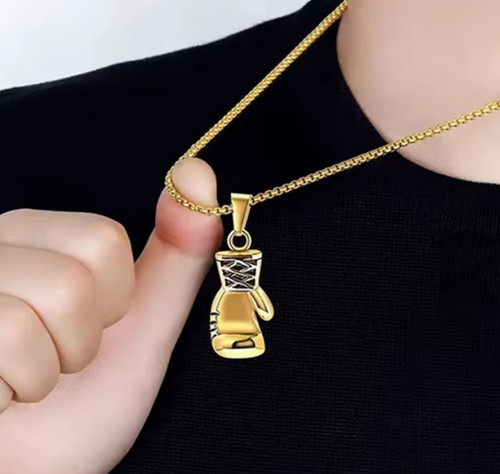 Boxing glove pendant necklace - glove,